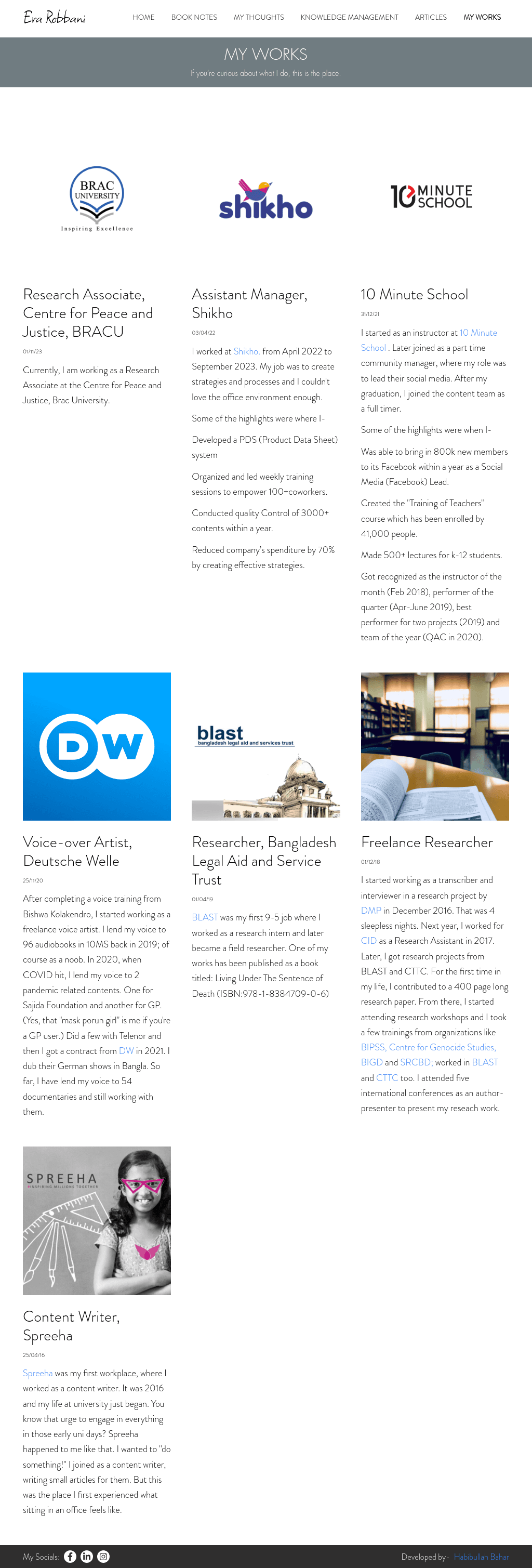 Portfolio of Era Robbani